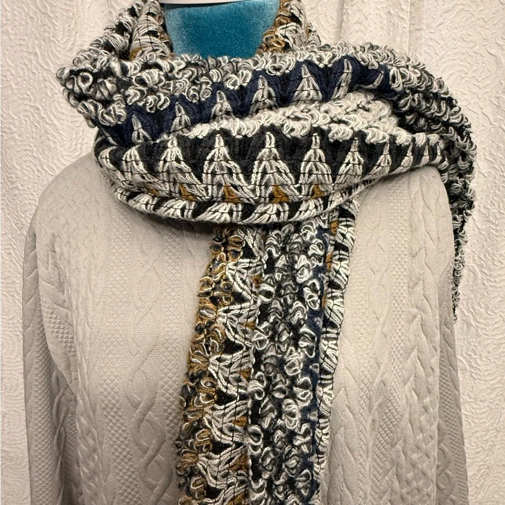 Vintage Soft Warm Retro Comfy Multi Color Scarf